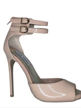 Steve Madden Marli Beige Ankle Strap Heels Size 6.5